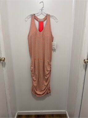 Athleta Stripe Tee Racerback Dress